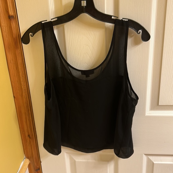 Topshop Black Mesh Crop Top - Picture 4 of 4